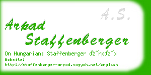 arpad staffenberger business card